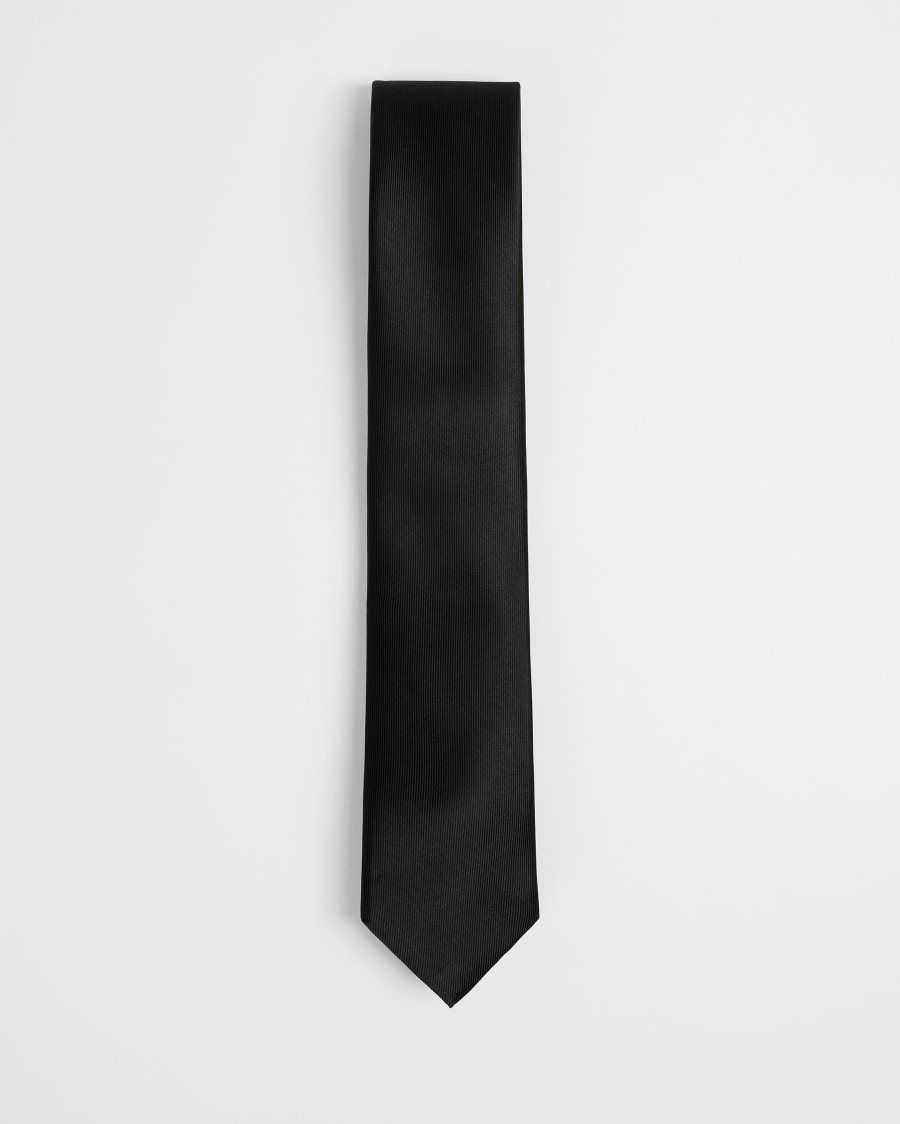 Ted Baker Blula Twill Silk Tie Black | 1532709-JX