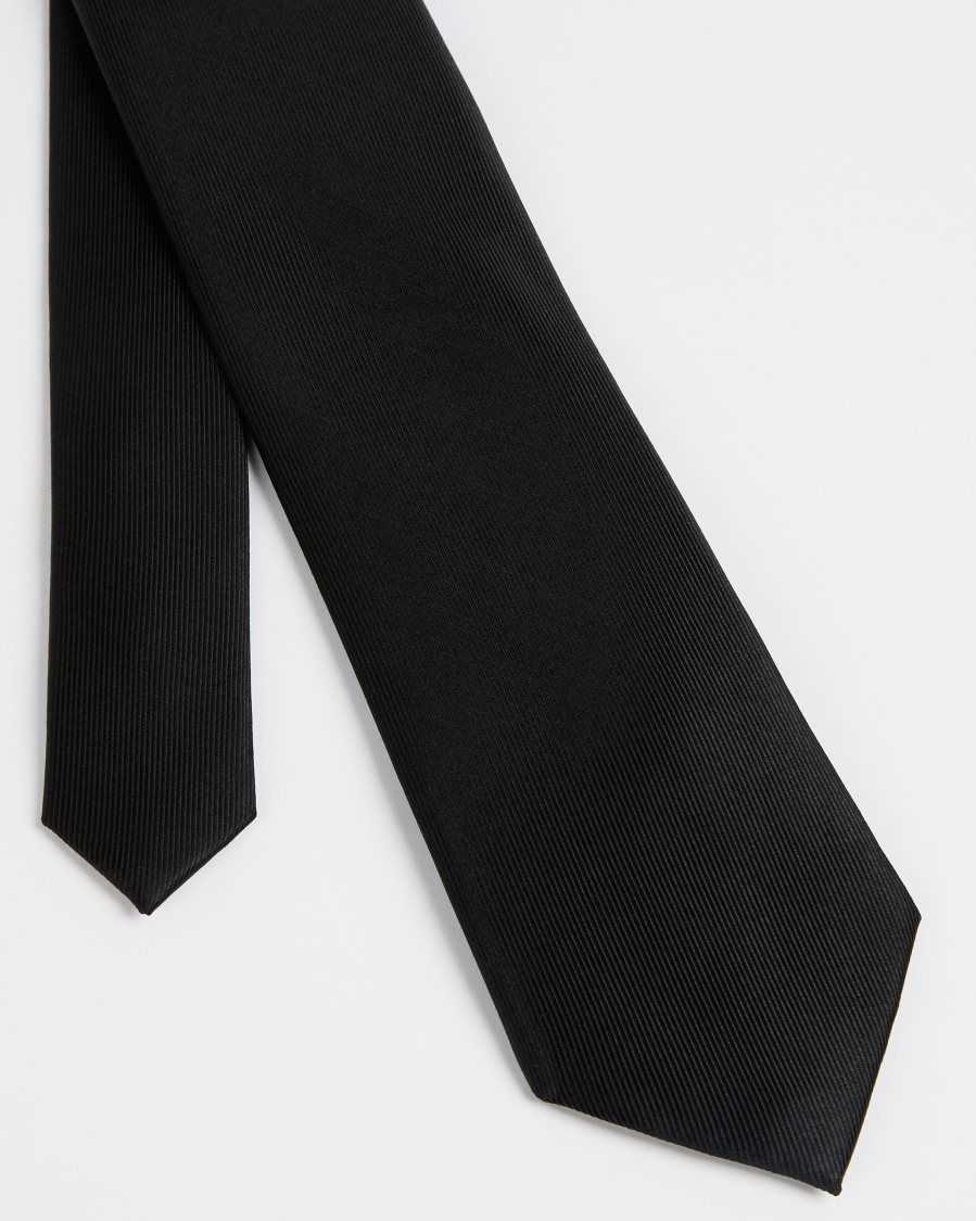 Ted Baker Blula Twill Silk Tie Black | 2987503-OU