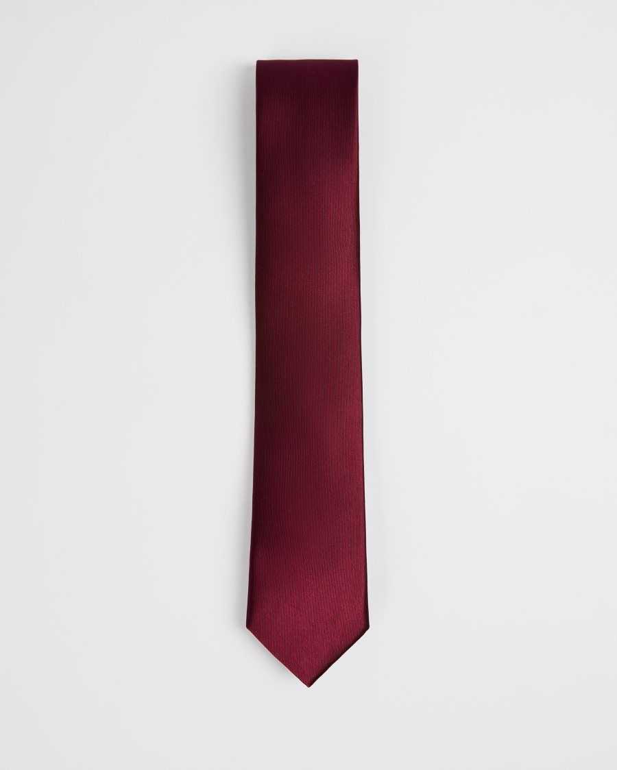 Ted Baker Blula Twill Silk Tie Dark Red | 3640952-BR