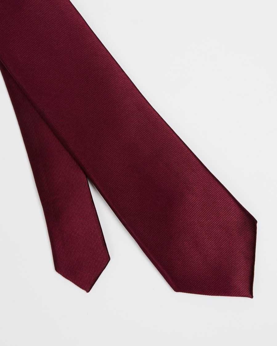 Ted Baker Blula Twill Silk Tie Dark Red | 3640952-BR