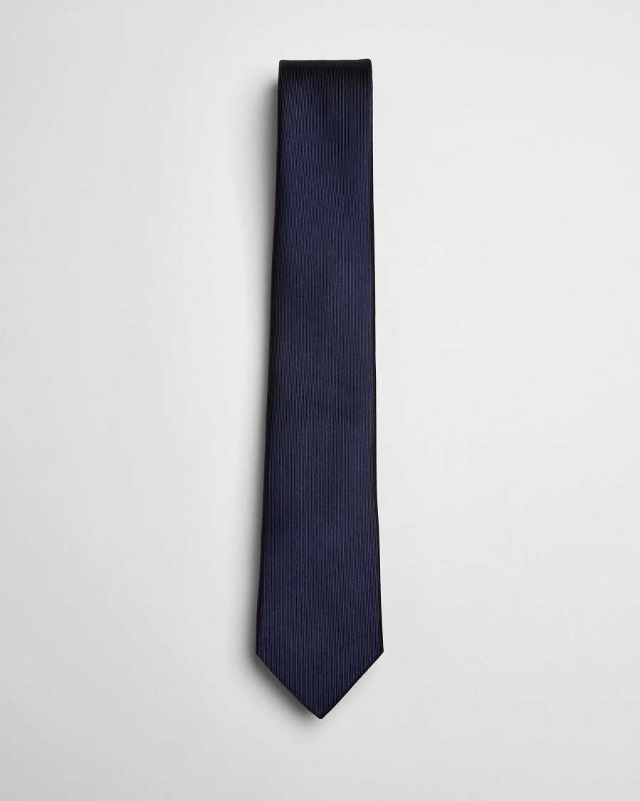 Ted Baker Blula Twill Silk Tie Navy | 3682079-ZE