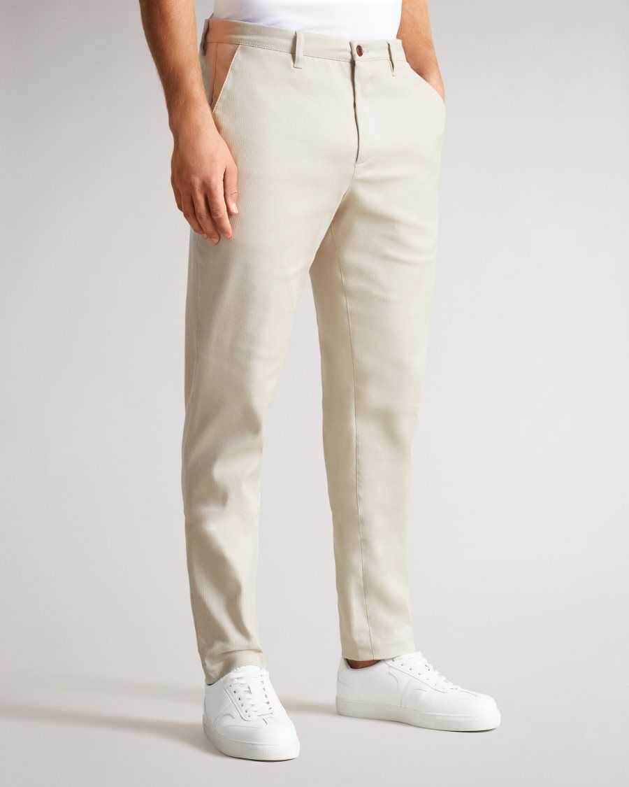 Ted Baker Boxwel Regular Fit Textured Trousers Light Grey | 7289316-SH