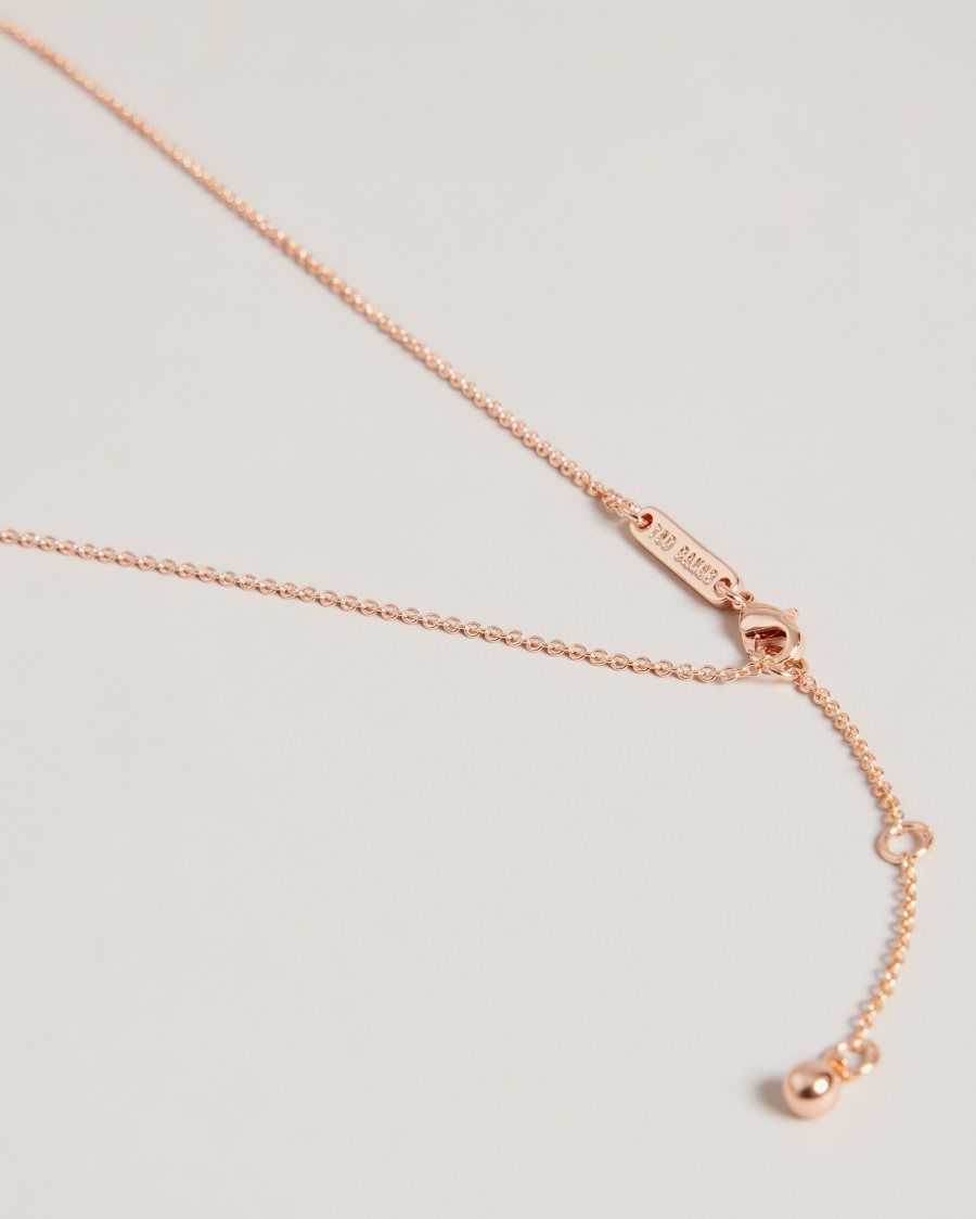 Ted Baker Braddie Blossom Pendant Necklace Rose Gold Colour | 9475310-YP