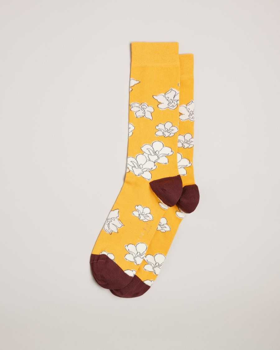 Ted Baker Britesk Bright Floral Socks Yellow | 8741630-DN