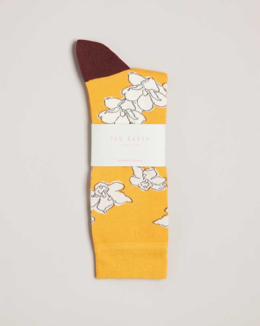 Ted Baker Britesk Bright Floral Socks Yellow | 8741630-DN