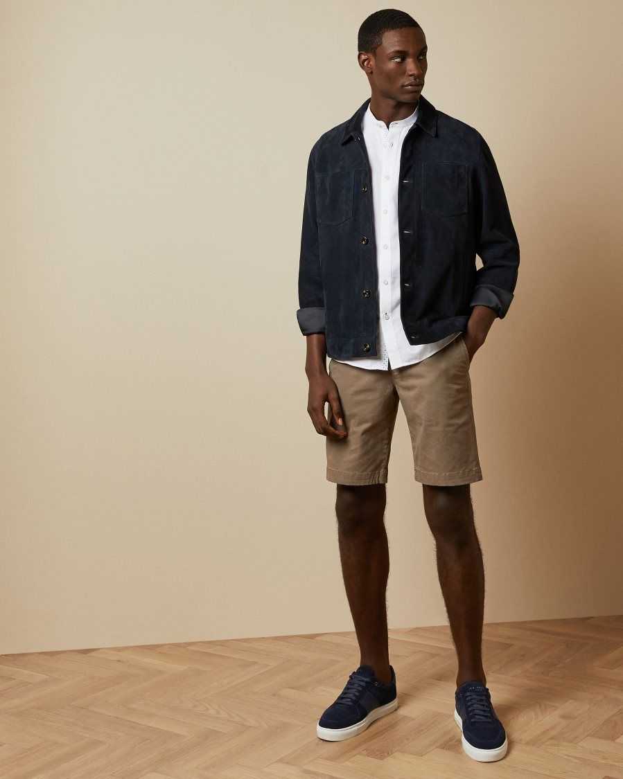 Ted Baker Buenose Cotton Chino Shorts Natural | 1348596-RX