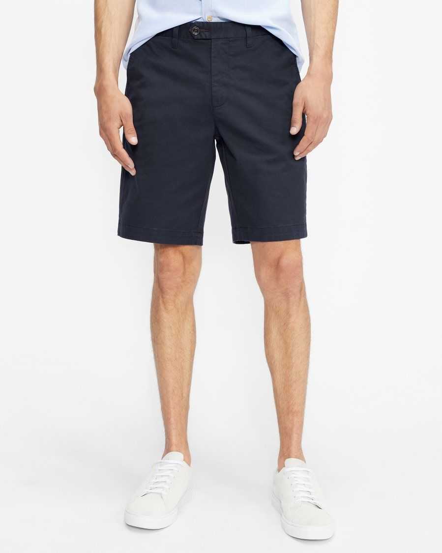 Ted Baker Buenose Cotton Chino Shorts Navy | 3915284-WJ