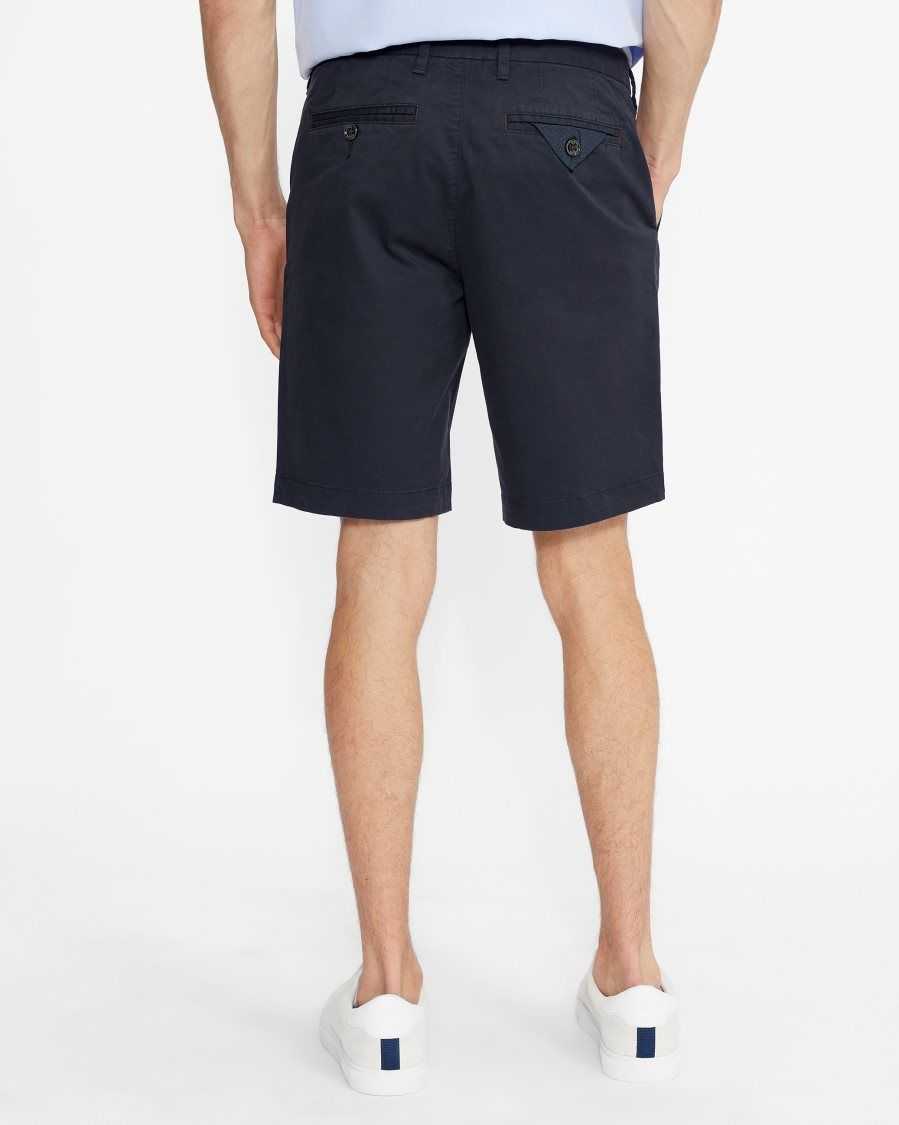 Ted Baker Buenose Cotton Chino Shorts Navy | 3915284-WJ