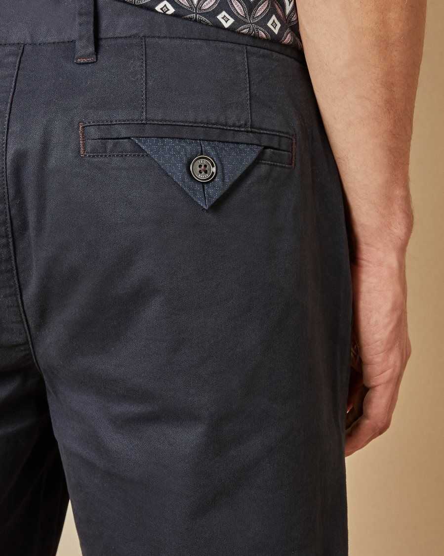 Ted Baker Buenose Cotton Chino Shorts Navy | 3915284-WJ