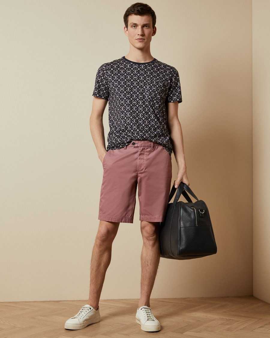 Ted Baker Buenose Cotton Chino Shorts Pink | 2015963-MQ