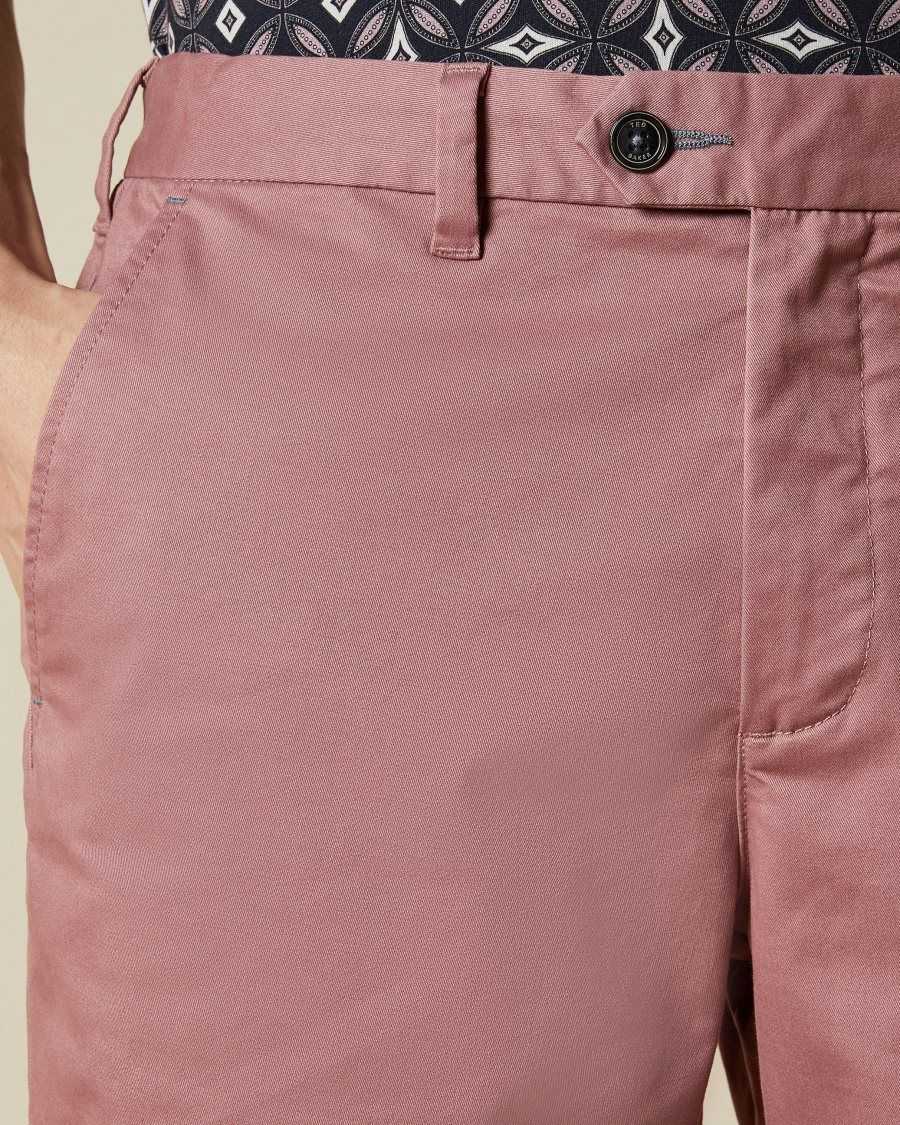 Ted Baker Buenose Cotton Chino Shorts Pink | 4612578-BL