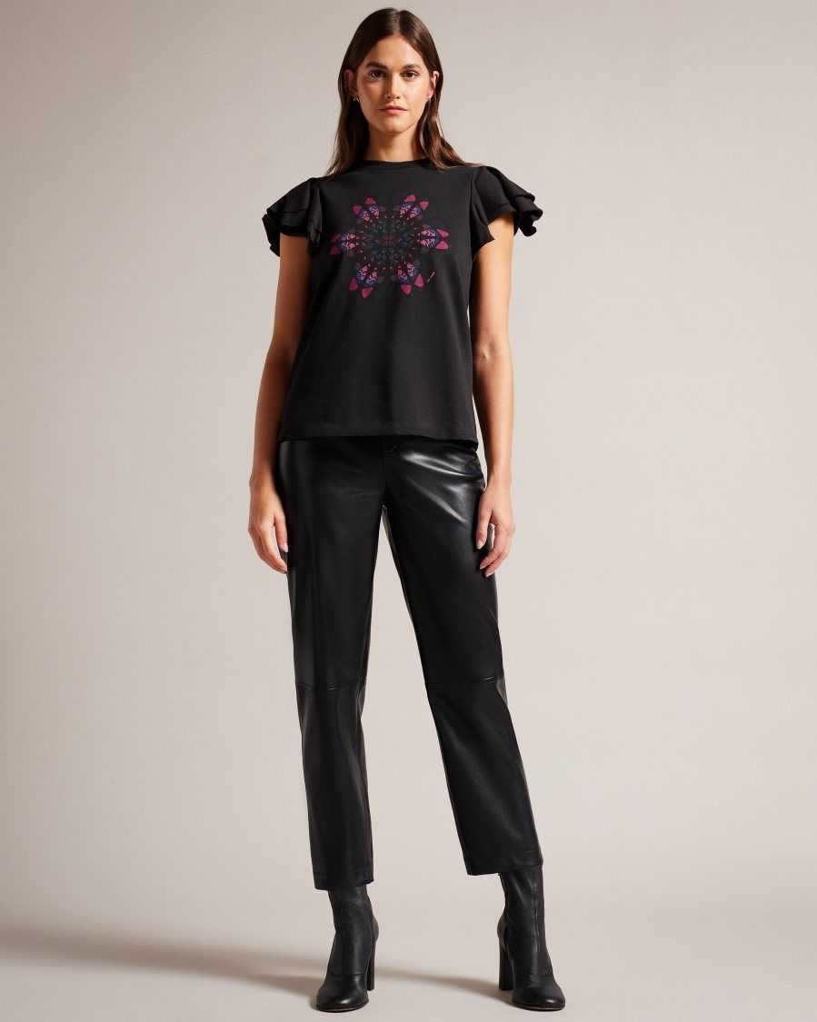 Ted Baker Butella Kaleidoscope Graphic T-Shirt Black | 1502638-UV