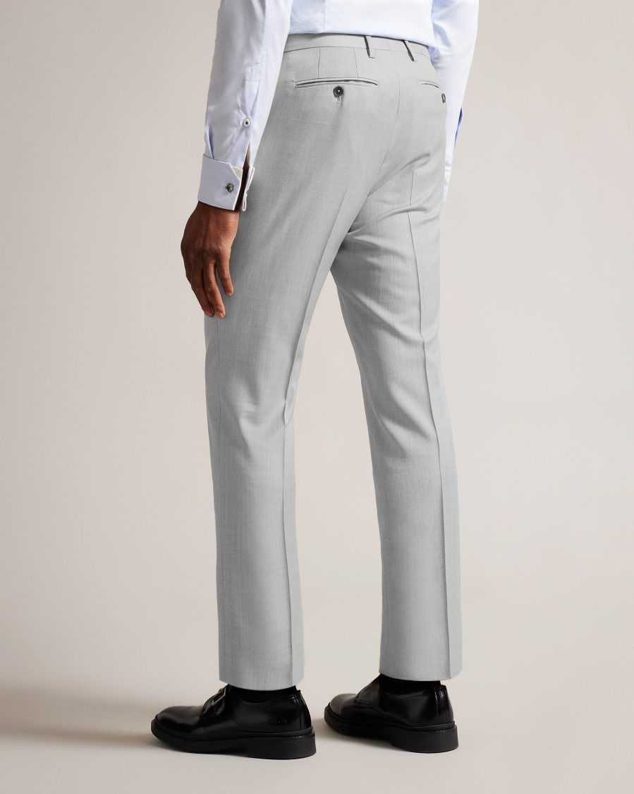 Ted Baker Byront Slim Fit Wool Trousers Light Grey | 3270149-BI