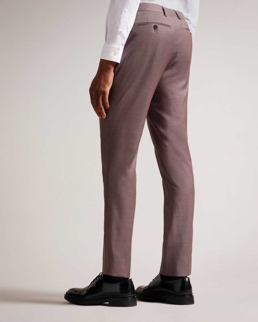 Ted Baker Byront Slim Fit Wool Trousers Medium Pink | 8721609-KD