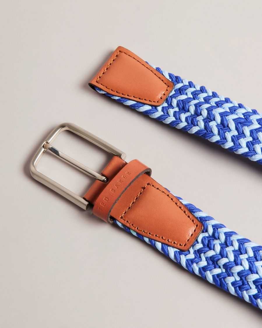 Ted Baker Callen Woven Elasticated Belt Blue | 9641380-BT