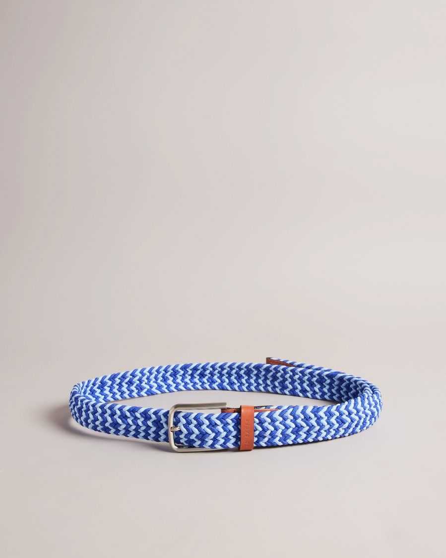 Ted Baker Callen Woven Elasticated Belt Blue | 9641380-BT