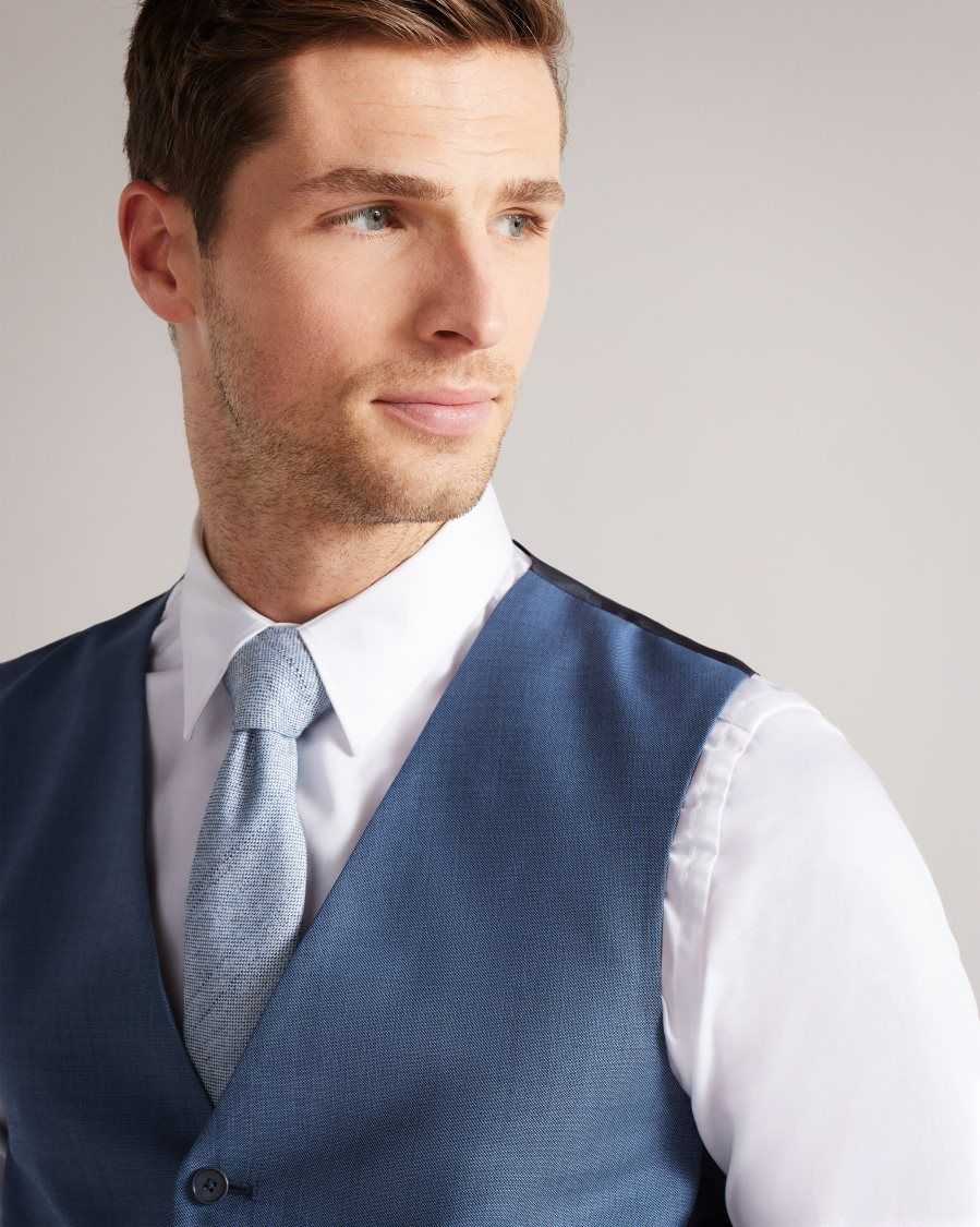 Ted Baker Camdews Slim Light Blue Suit Waistcoat Light Blue | 6937512-PG