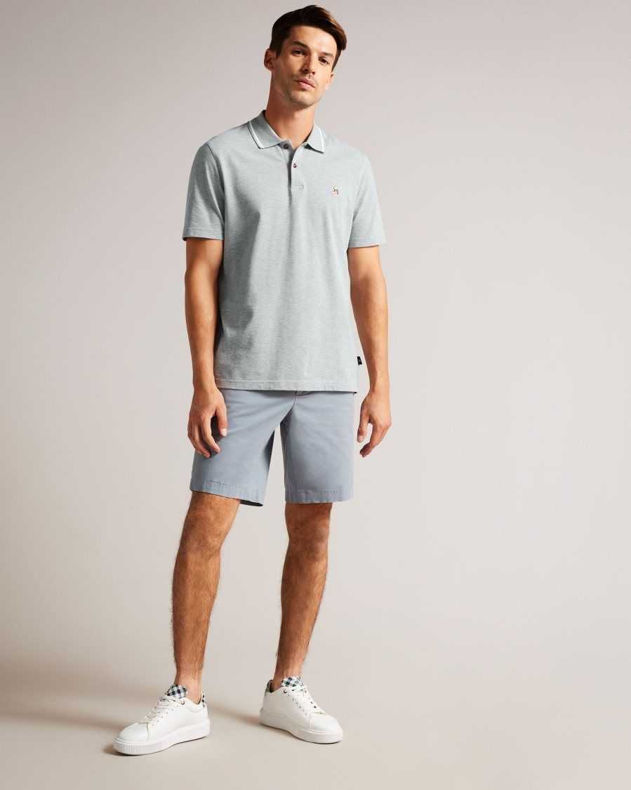 Ted Baker Camdn Short Sleeve Polo Shirt Light Grey | 0154897-JX