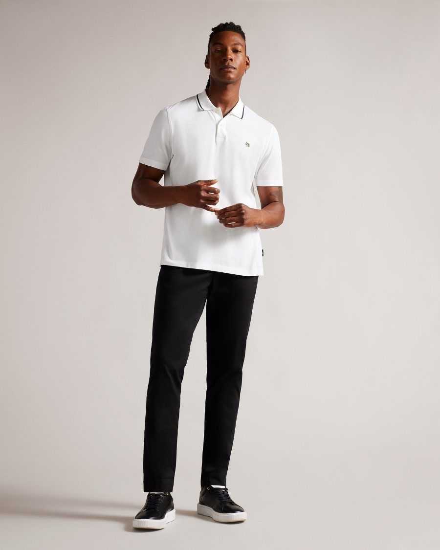 Ted Baker Camdn Short Sleeve Polo Shirt White | 4879061-ZI