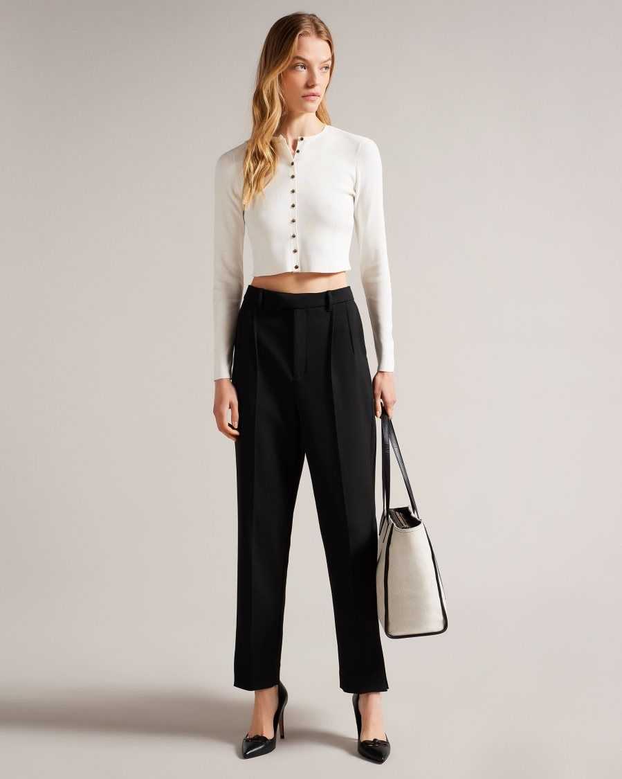 Ted Baker Camilda Rayon Cropped Cardigan White | 8103246-VT