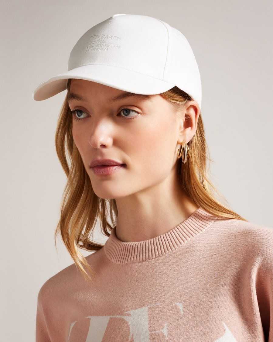 Ted Baker Cathyy Branded Canvas Cap Ivory | 4069753-SQ