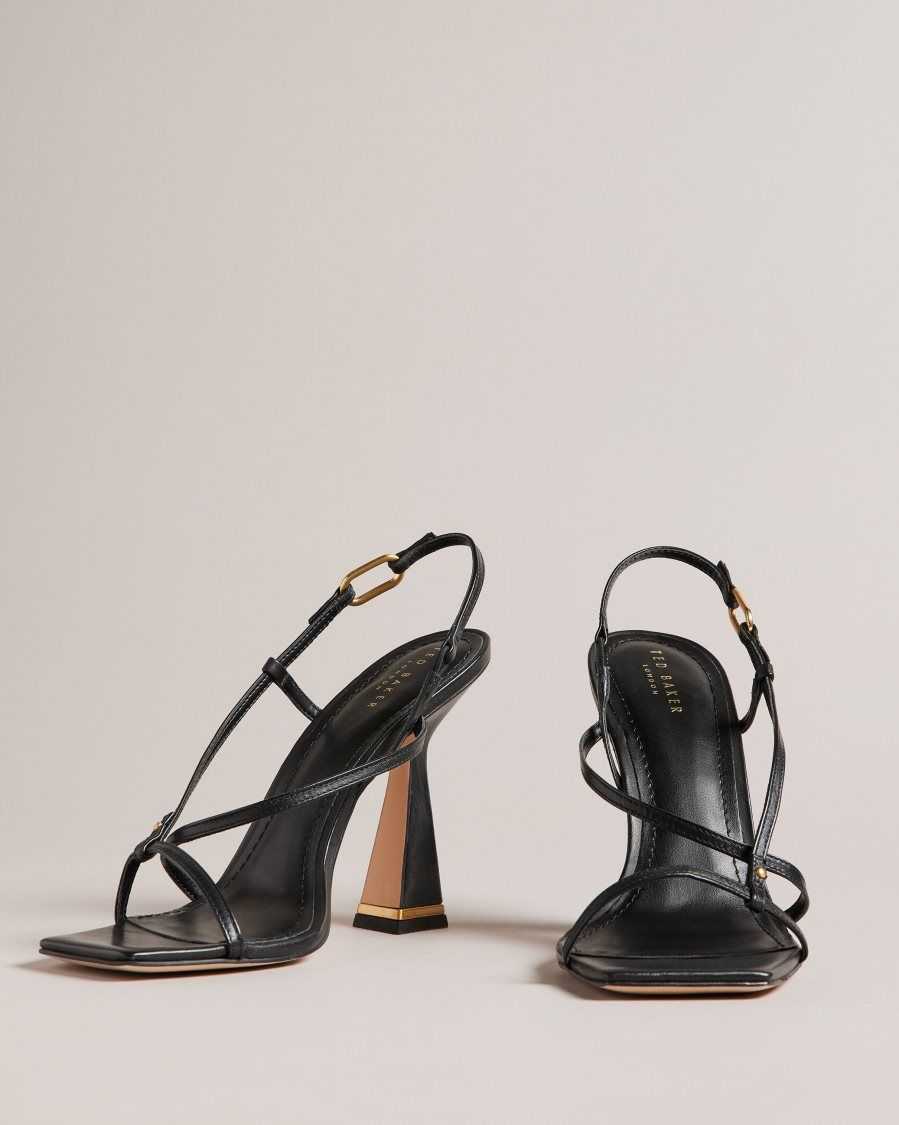 Ted Baker Cayena Strappy Geometric Heeled Sandals Black | 5730241-JC