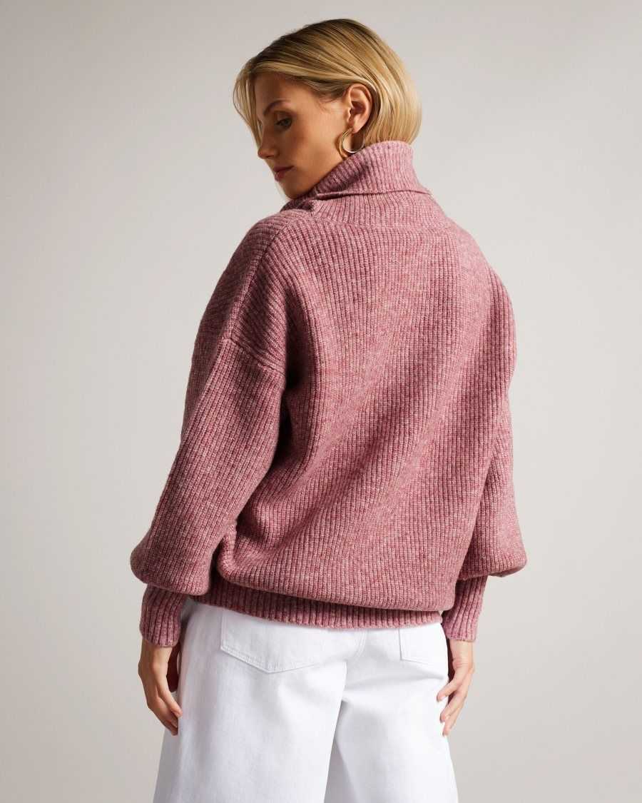 Ted Baker Cchloe High Neck Sweater Pale Pink | 0876914-QP