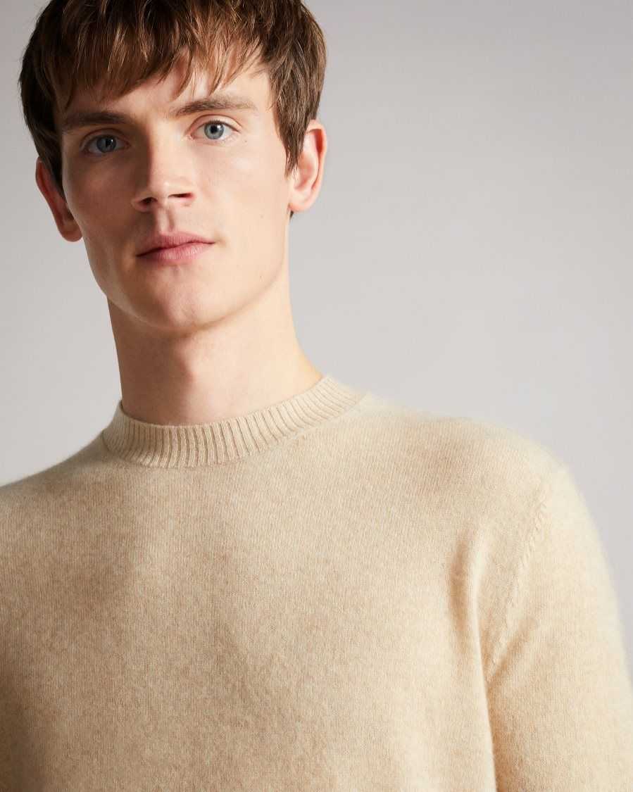 Ted Baker Chaplin Cashmere Crew Neck Jumper Beige | 6072849-XD