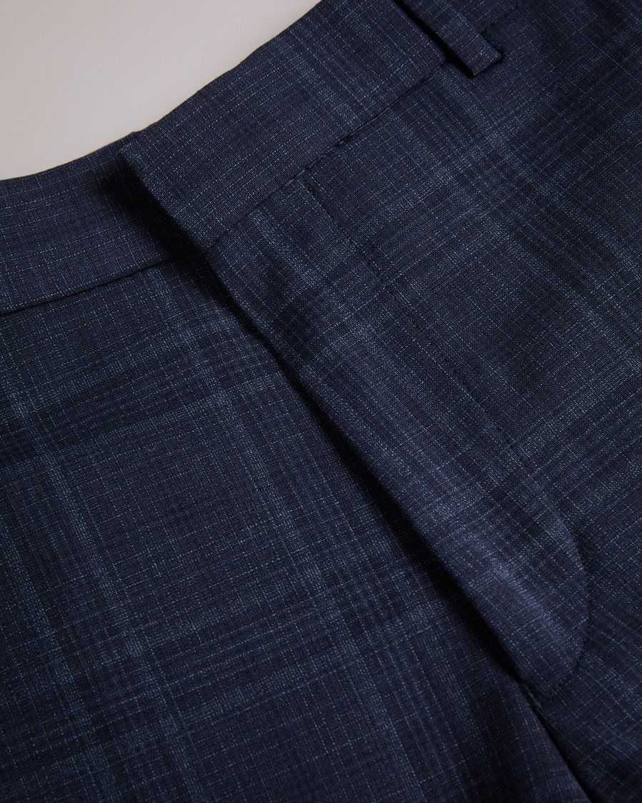 Ted Baker Chesits Tonal Check Suit Trousers Navy | 9053648-RF