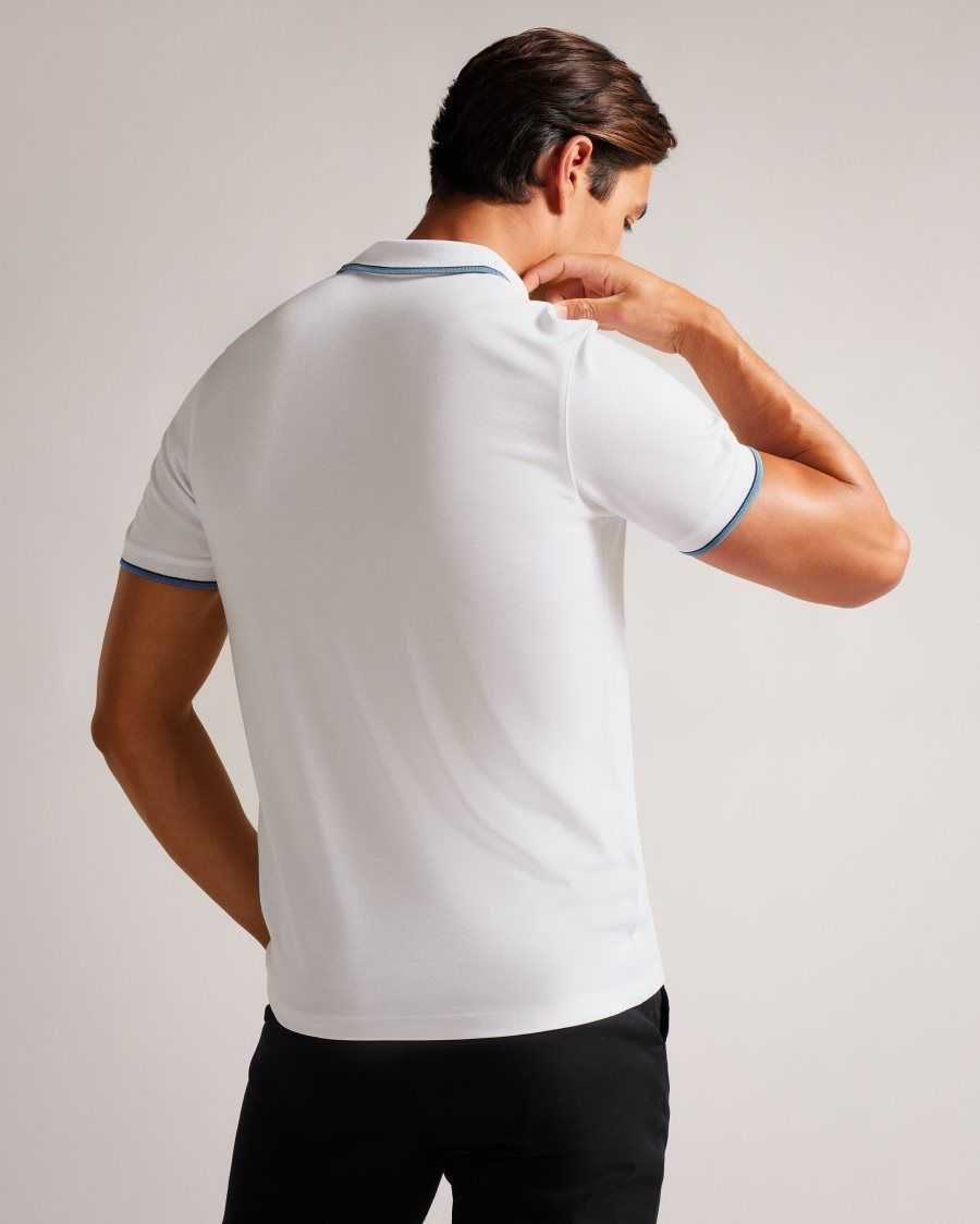 Ted Baker Chipa Short Sleeve Polo Shirt White | 1527084-SY