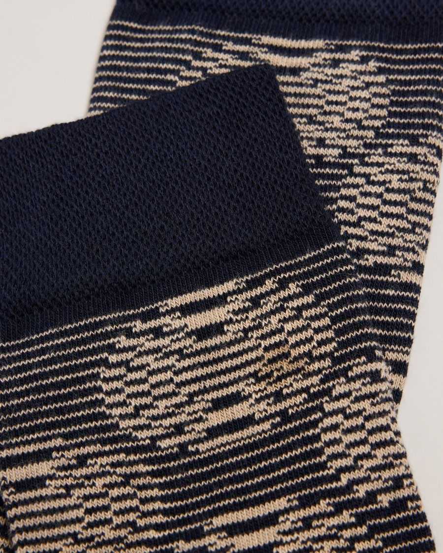 Ted Baker Circsok Circular Geometric Socks Dark Navy | 4379502-VQ