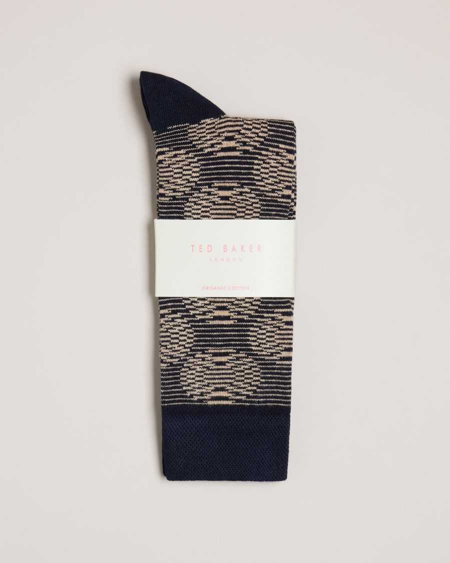 Ted Baker Circsok Circular Geometric Socks Dark Navy | 4379502-VQ