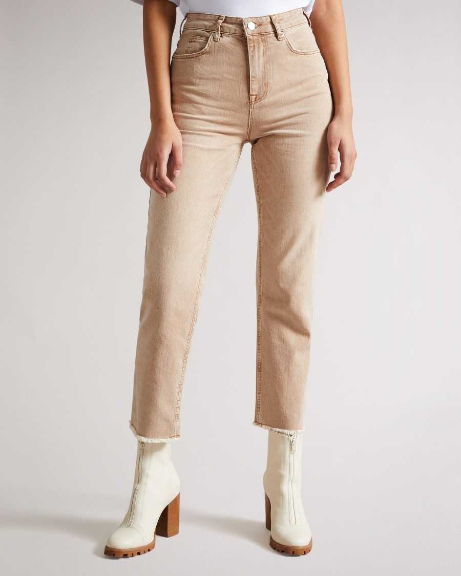 Ted Baker Claida Straight Leg Denim Jeans Camel | 1648790-FM