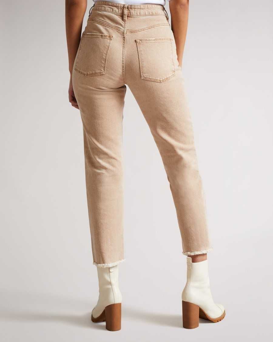 Ted Baker Claida Straight Leg Denim Jeans Camel | 1648790-FM