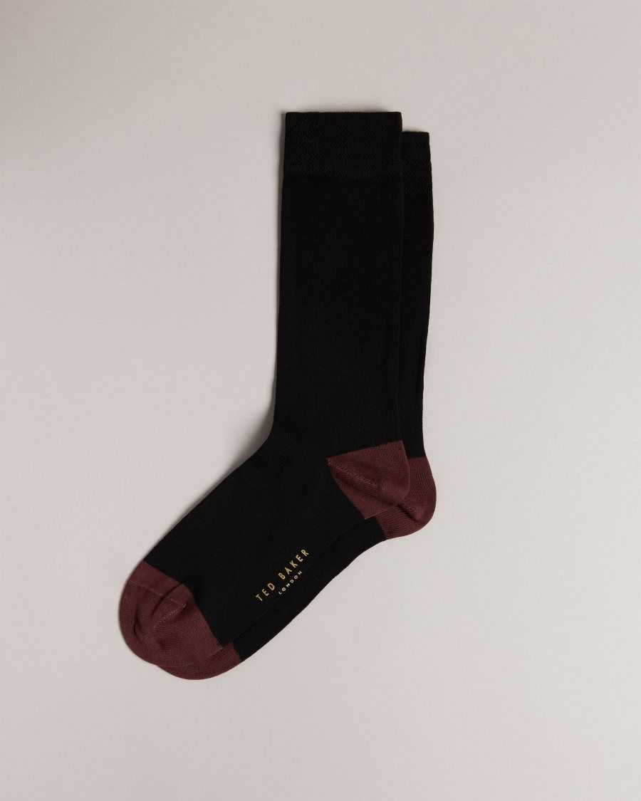 Ted Baker Clasic Plain Socks Black | 5084396-MN