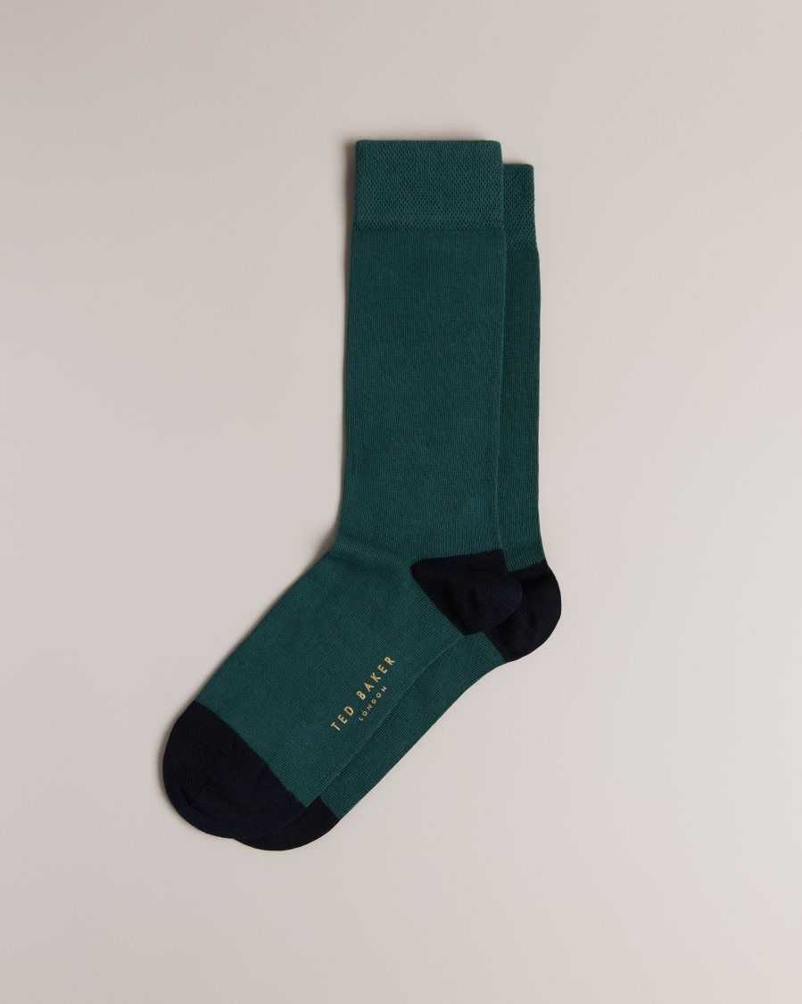 Ted Baker Clasic Plain Socks Dark Green | 1523089-GJ