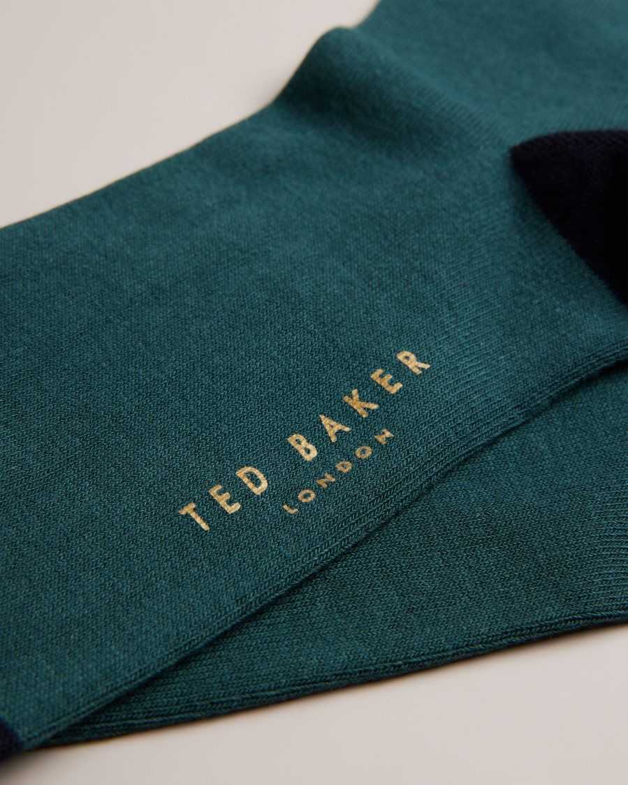 Ted Baker Clasic Plain Socks Dark Green | 1523089-GJ