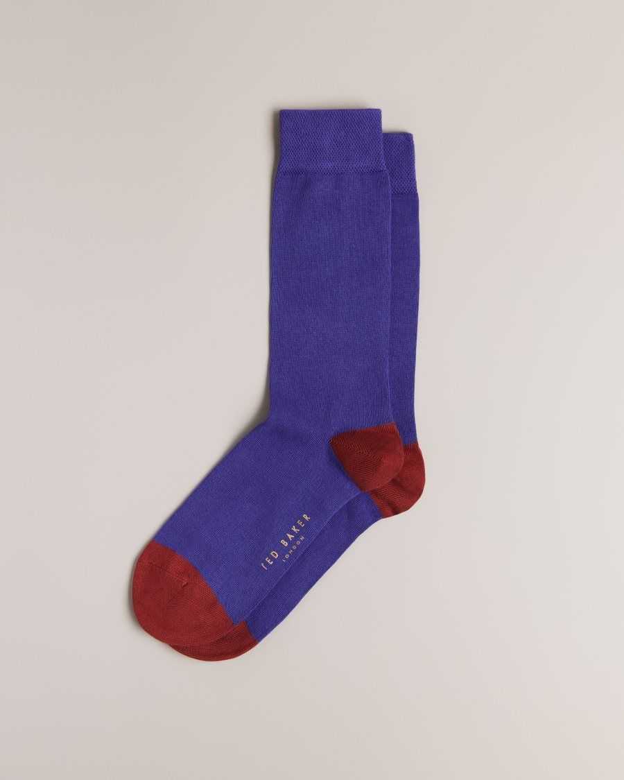 Ted Baker Clasic Plain Socks Medium Blue | 1628703-IN