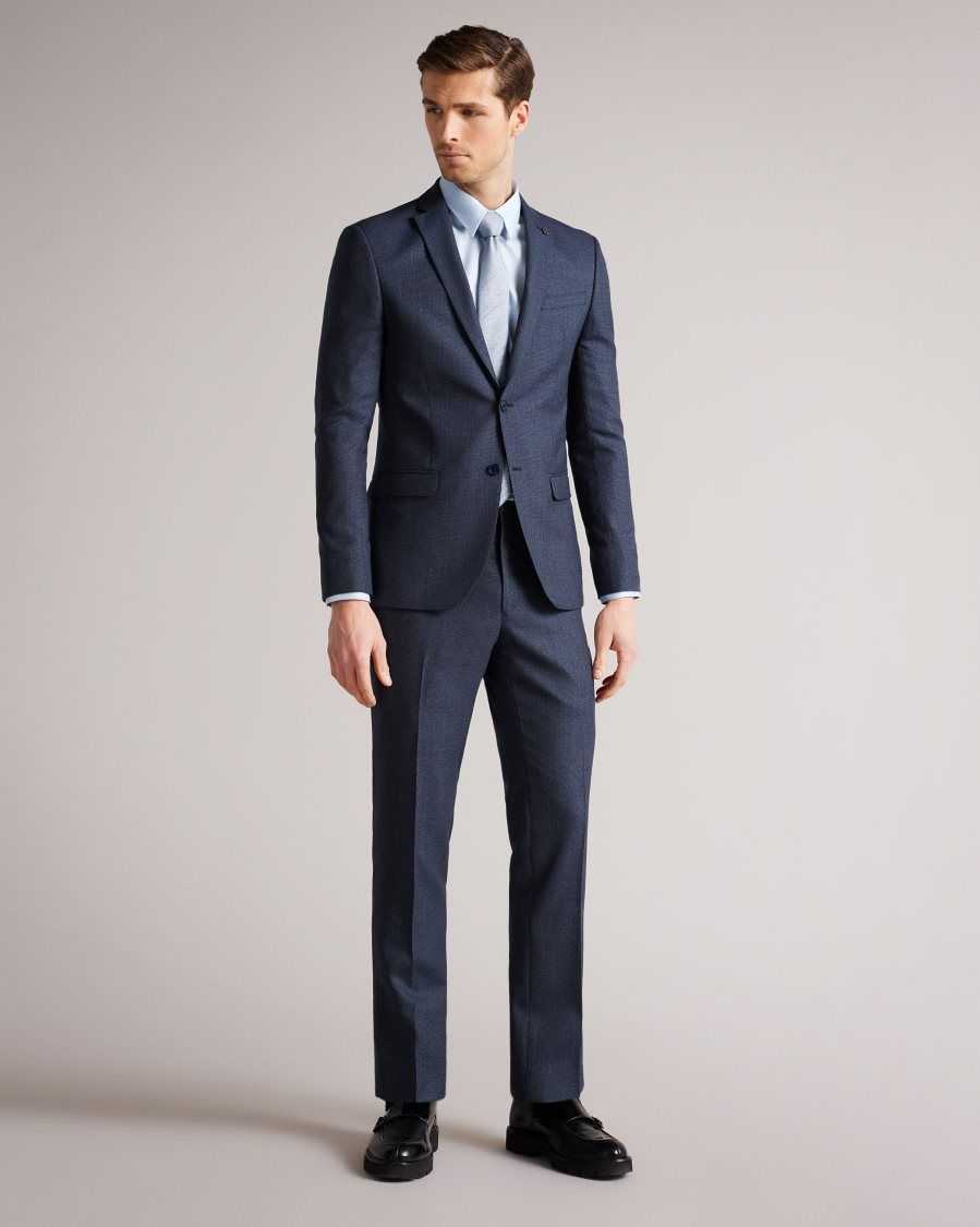 Ted Baker Cleejs Scratch Slim Fit Suit Jacket Navy | 2317654-JU