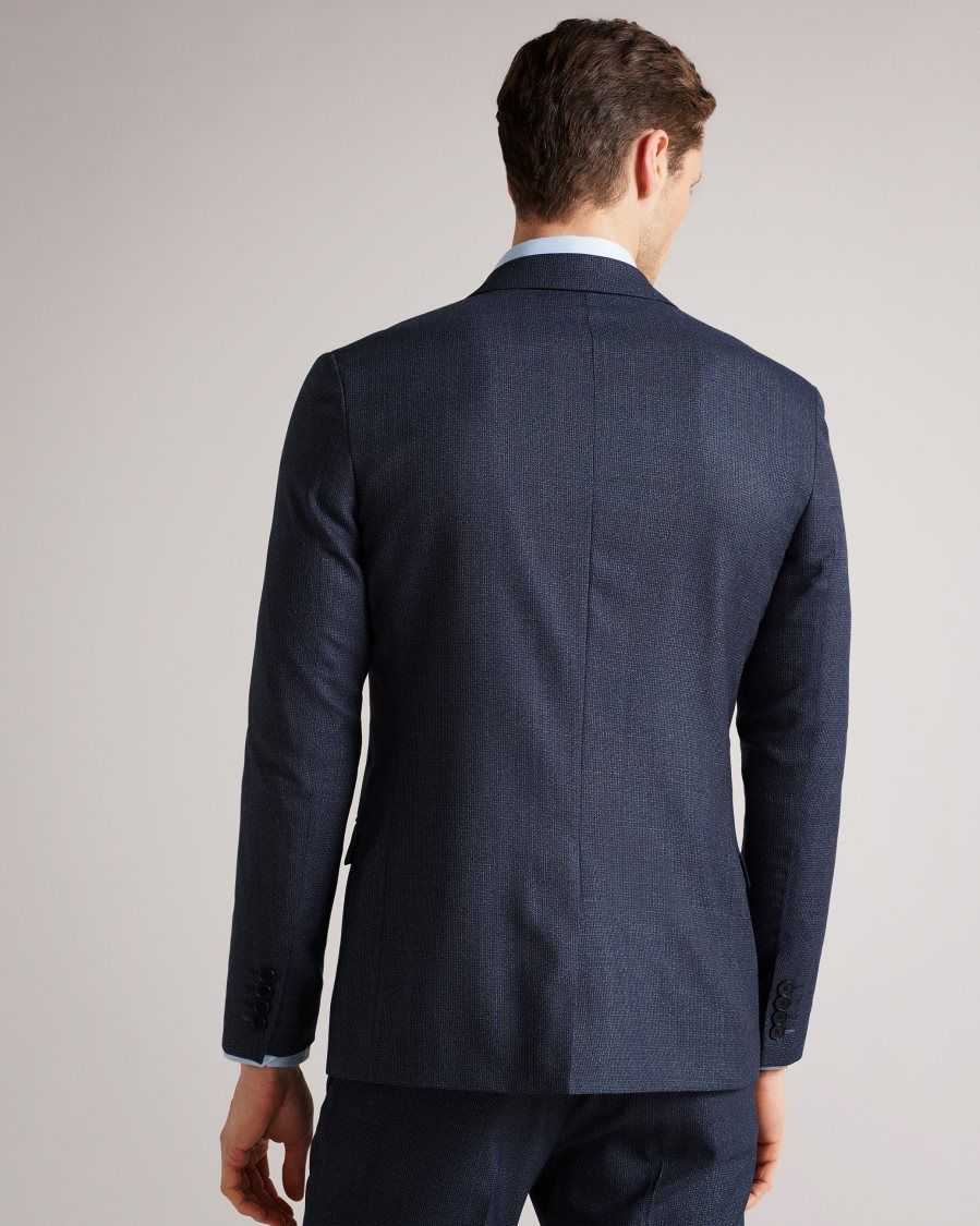 Ted Baker Cleejs Scratch Slim Fit Suit Jacket Navy | 2317654-JU