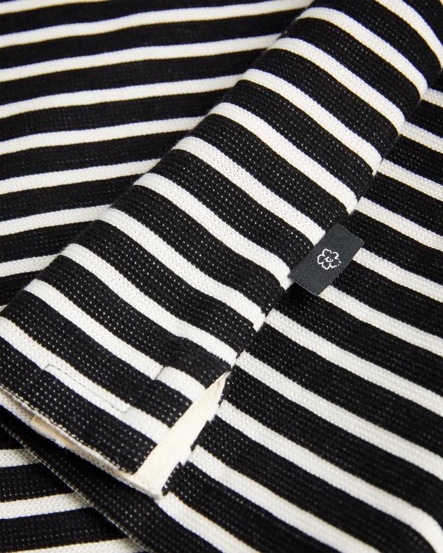 Ted Baker Clevely Long Sleeve Striped Polo Black | 6501274-OL