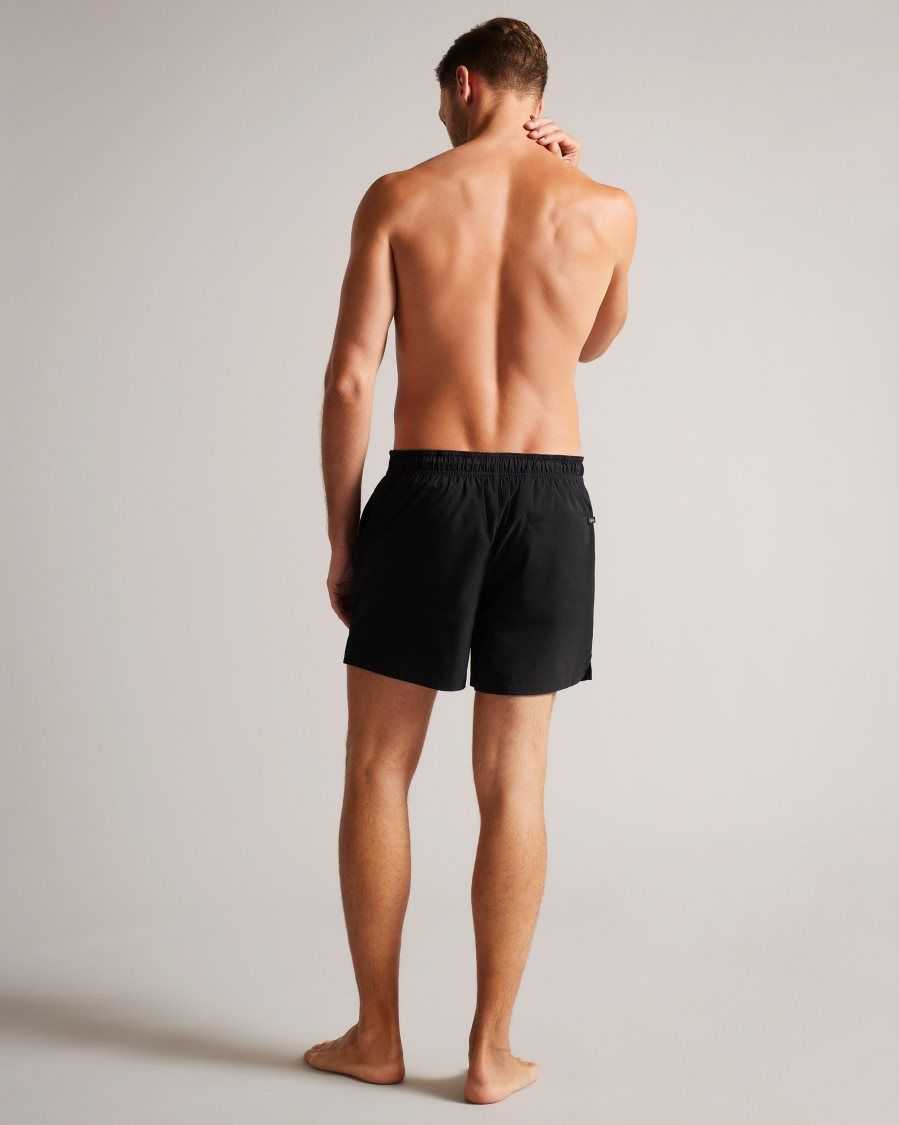 Ted Baker Colne Plain Textured Swim Shorts Black | 1685923-LX