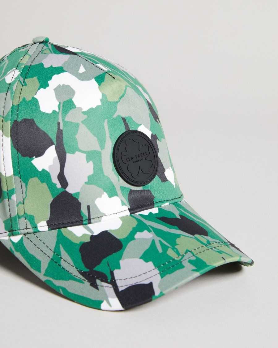 Ted Baker Creig Camo Printed Nylon Baseball Cap Green | 4810652-DT