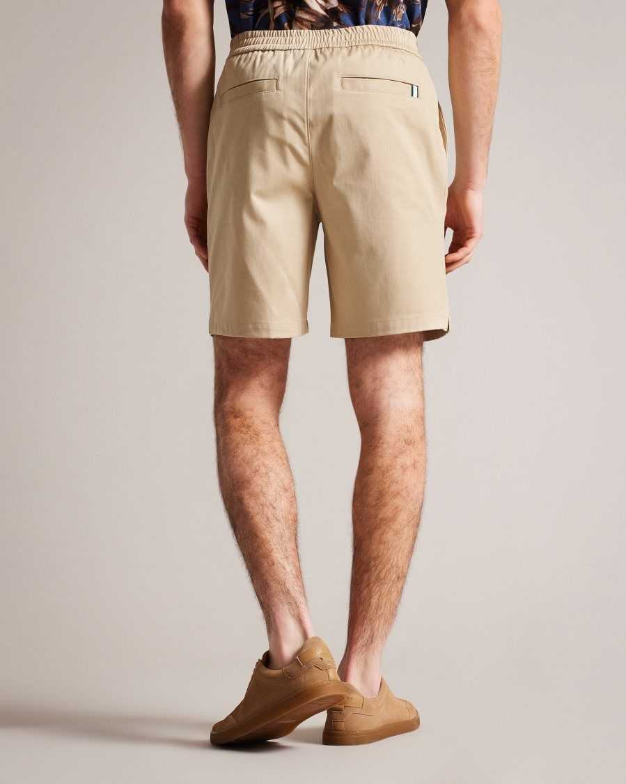 Ted Baker Creswel Elasticated Drawstring Shorts Natural | 3871956-GR