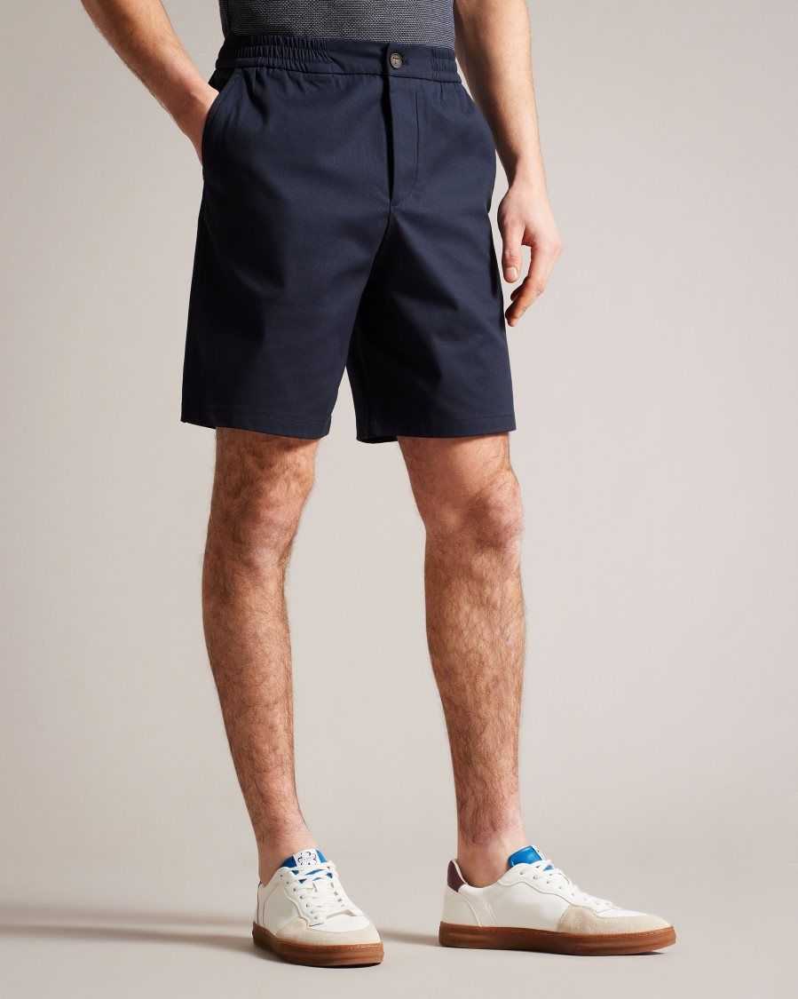 Ted Baker Creswel Elasticated Drawstring Shorts Navy | 8264953-EU