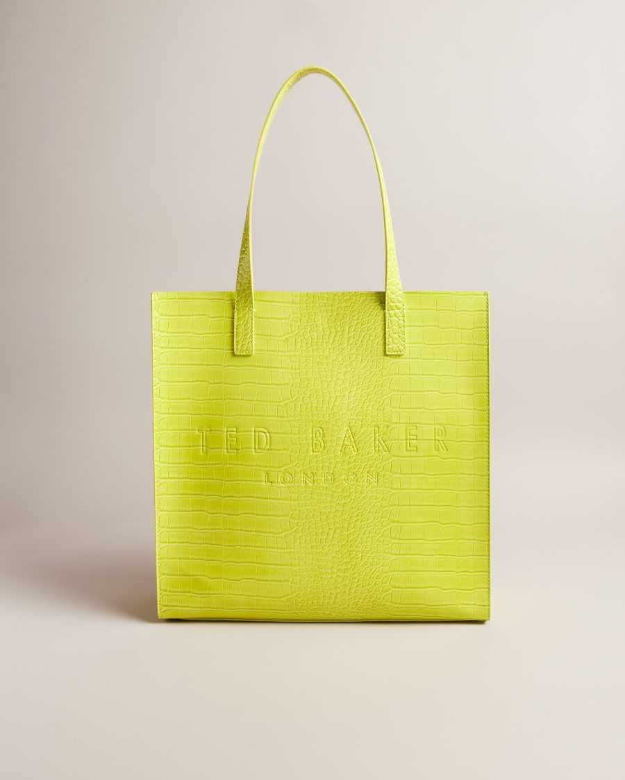 Ted Baker Croccon Croc Detail Large Icon Bag Lime | 3245809-VB