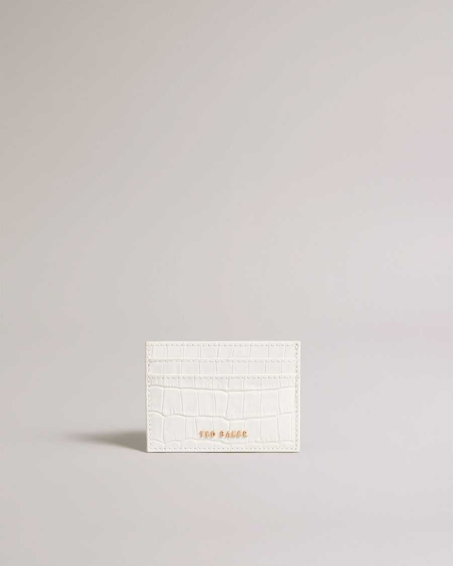 Ted Baker Crokina Imitation Croc Card Holder Ecru | 9572486-XP