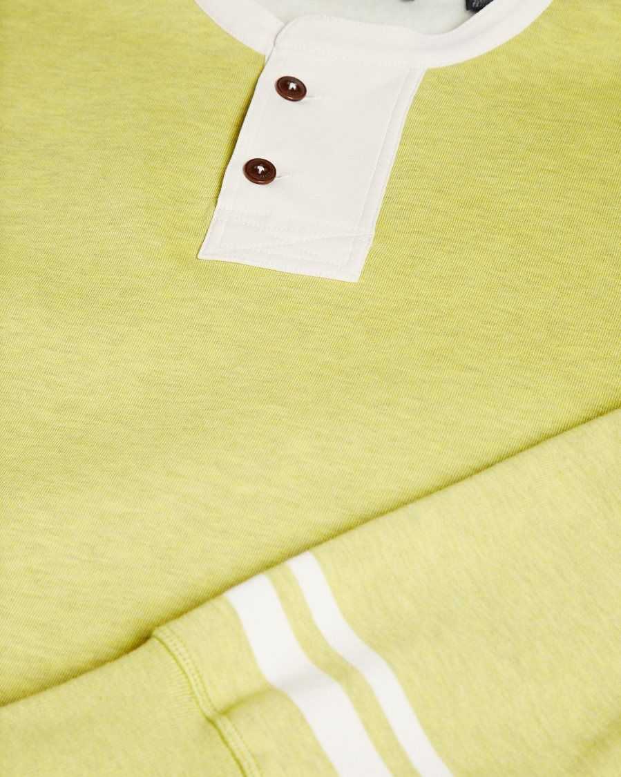 Ted Baker Cultra LS Henley sweatshirt Lime | 2604153-XN