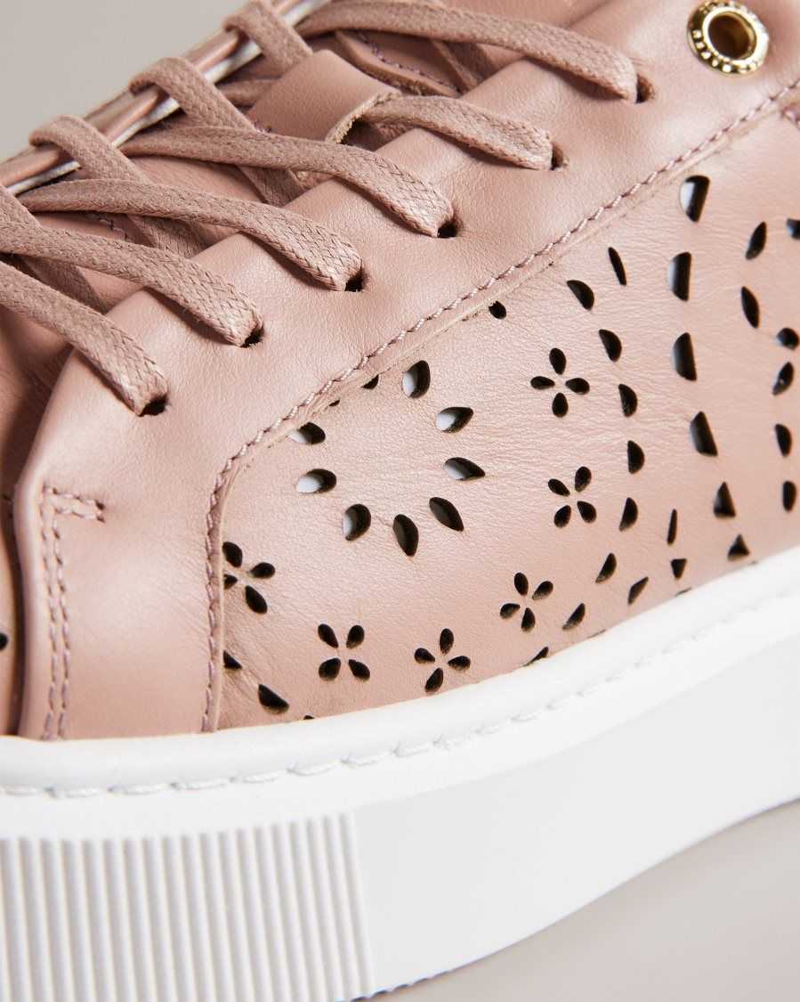 Ted Baker Cwisp Laser Cut Platform Trainers Dusky Pink | 4851097-DR