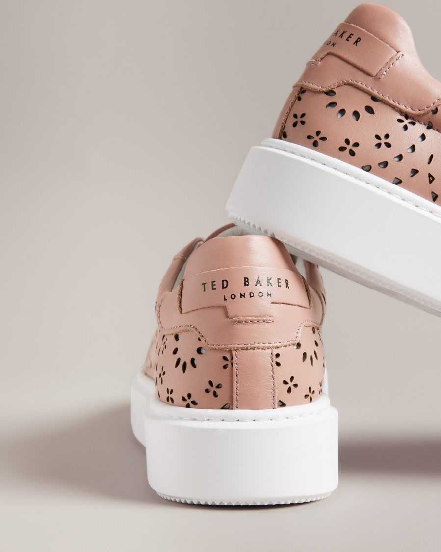 Ted Baker Cwisp Laser Cut Platform Trainers Dusky Pink | 4851097-DR